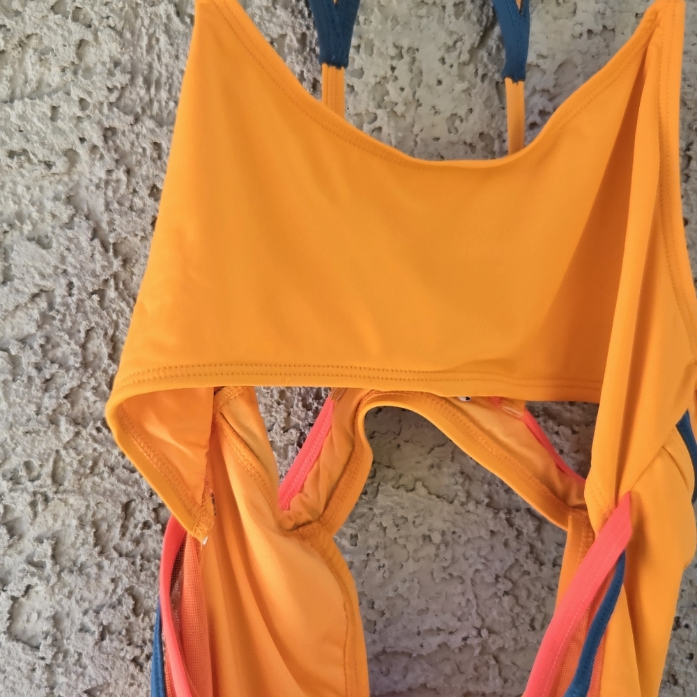 Icon Swim Bright Orange One Piece Swimsuit - Picture 4 of 8